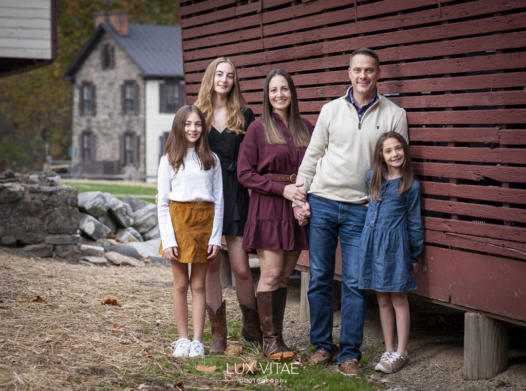 Haith Family portrait at Fort Hunter Family portrait of the Haiths at Fort Hunter in Harrisburg, photographed by Lux Vitae Photography.