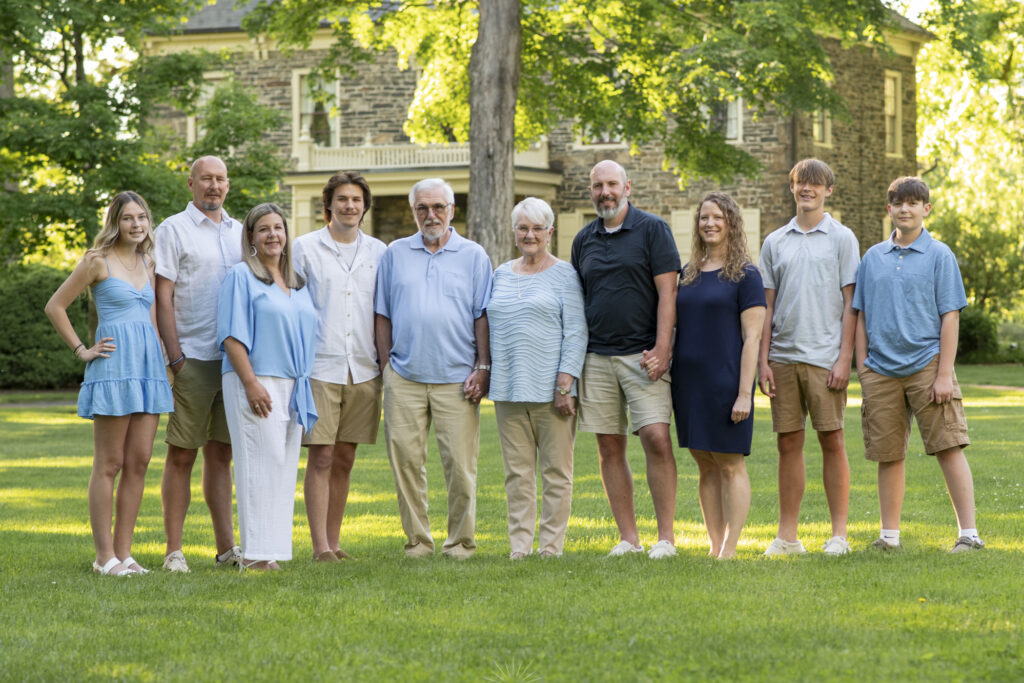 Traditional Family portrait of the Getzs at Fort Hunter, Harrisburg, photographed by Lux Vitae Photography