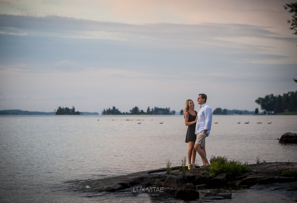 alexandria-bay-NY-engagement-couple-sunset-2